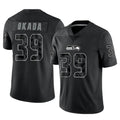 Pkot S.Seahawks #39 Ty Okada Player Black Limited Reflective Home Game Stitched Jerseys