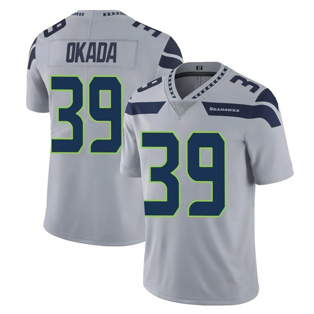 Pkot S.Seahawks #39 Ty Okada Player Gray Limited Vapor Untouchable Home Game Stitched Jerseys