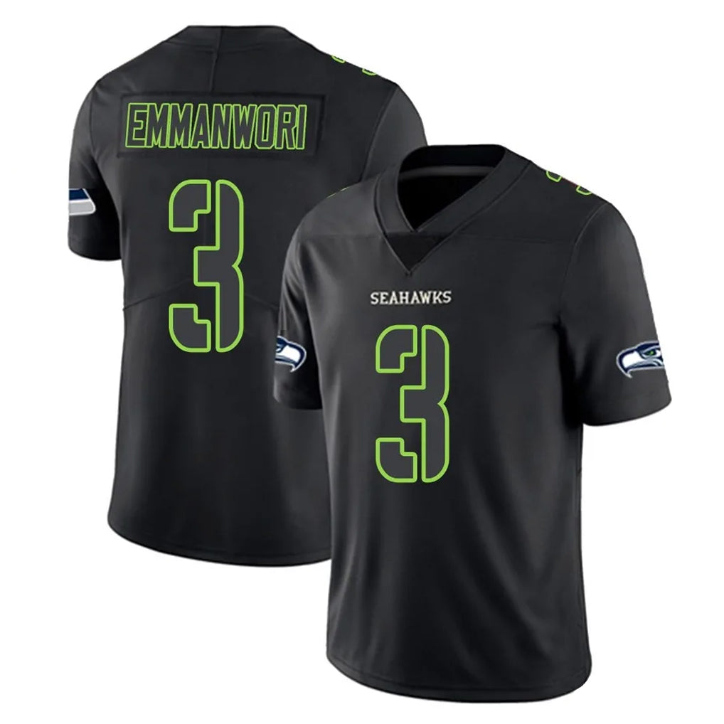 Pkot S.Seahawks #3 Nick Emmanwori Player Black Salute to Service Hoodies Limited Game Stitched Jerseys