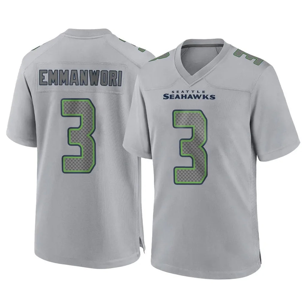 Pkot S.Seahawks #3 Nick Emmanwori Player Gray Atmosphere Fashion Home Game Stitched Jerseys