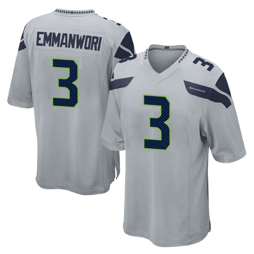 Pkot S.Seahawks #3 Nick Emmanwori Player Gray Home Game Stitched Jerseys