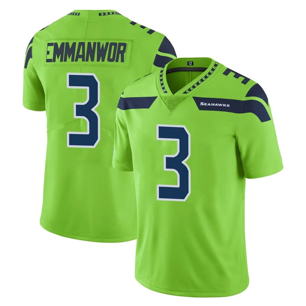 Pkot S.Seahawks #3 Nick Emmanwori Player Green Limited Color Rush Home Game Stitched Jerseys