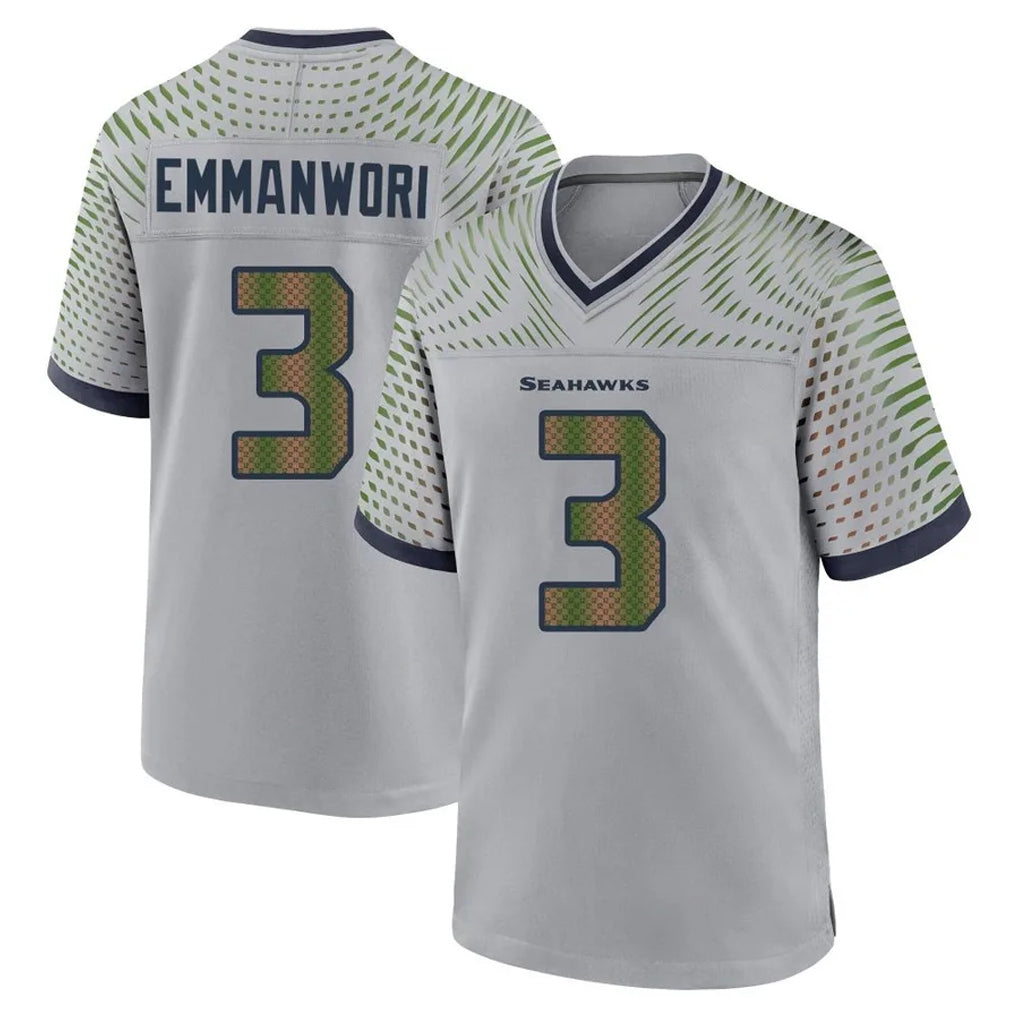Pkot S.Seahawks #3 Nick Emmanwori Player Grey 2025 Rivalries Collection Home Game Stitched Jerseys
