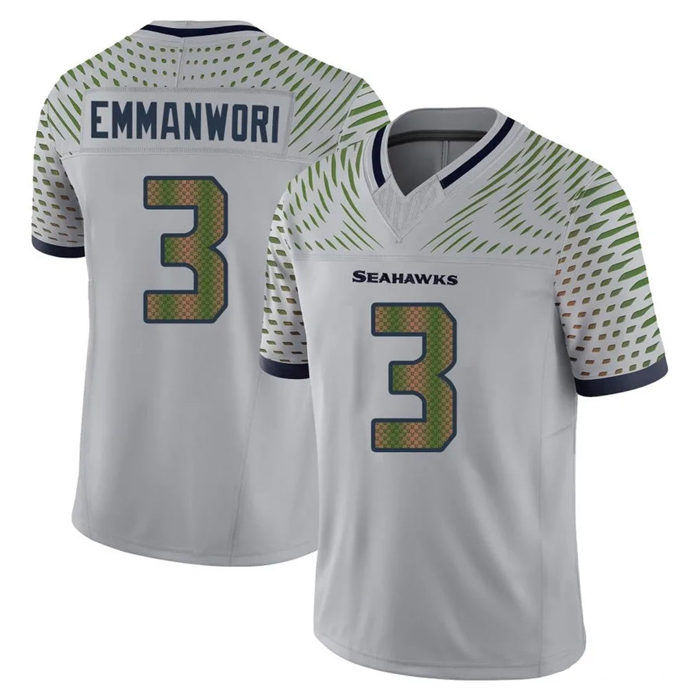 Pkot S.Seahawks #3 Nick Emmanwori Player Grey Limited 2025 Rivalries Collection Home Game Stitched Jerseys
