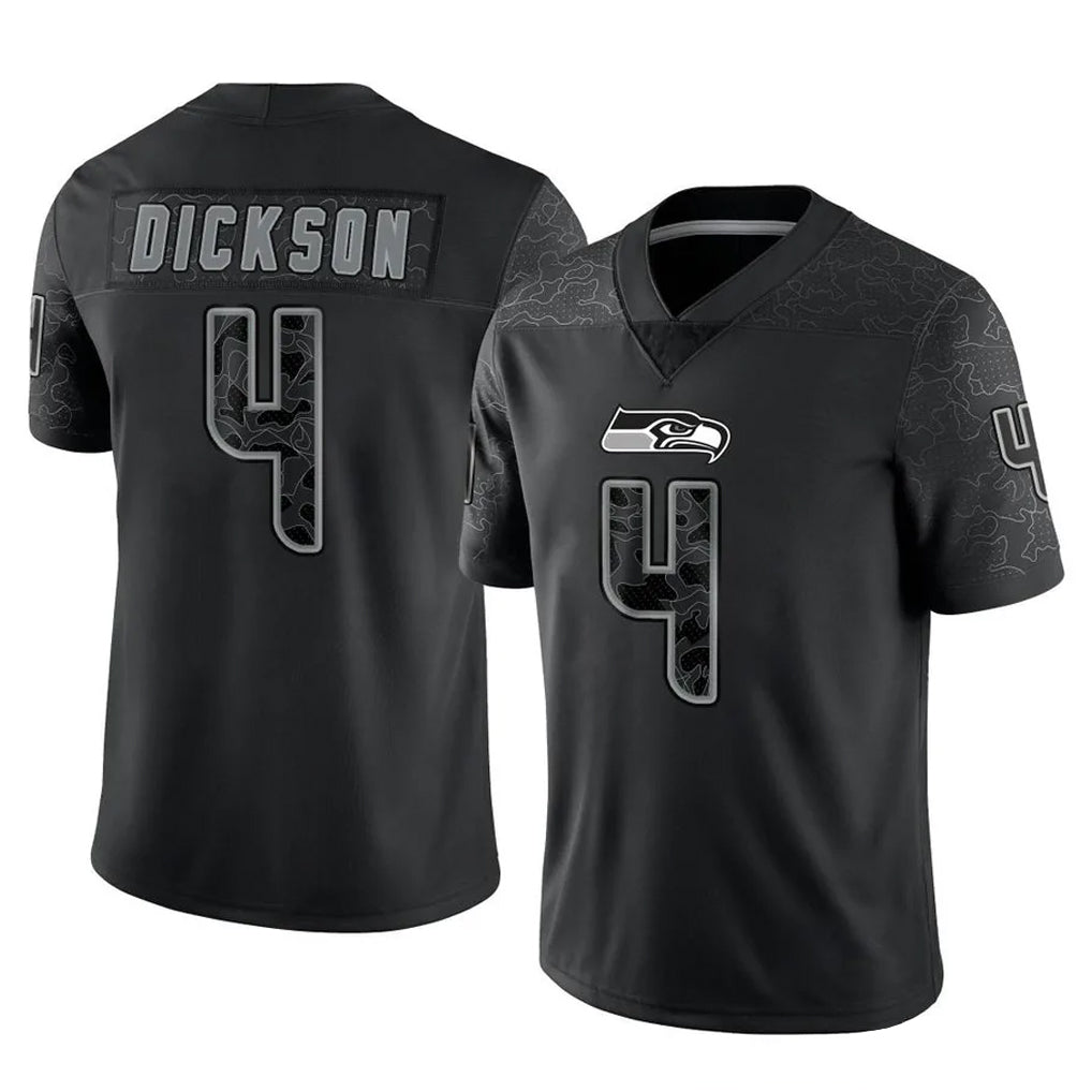 Pkot S.Seahawks #4 Michael Dickson Player Black Limited Reflective Home Game Stitched Jerseys