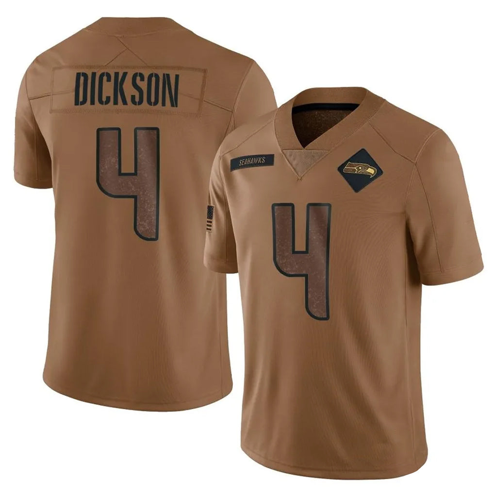 Pkot S.Seahawks #4 Michael Dickson Player Brown Limited Salute To Service Home Game Stitched Jerseys