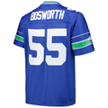 Pkot S.Seahawks #55 Brian Bosworth Mitchell & Ness Royal Big & Tall 1987 Legacy Retired Player Puhic Stitched Jerseys