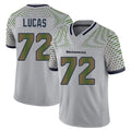 Pkot S.Seahawks #72 Abraham Lucas Player Grey Limited 2025 Rivalries Collection Home Game Stitched Jerseys