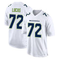 Pkot S.Seahawks #72 Abraham Lucas Player White Tundra Fashion Home Game Stitched Jerseys