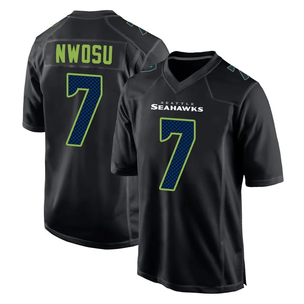 Pkot S.Seahawks #7 Uchenna Nwosu Player Black Limited Fashion Home Game Stitched Jerseys