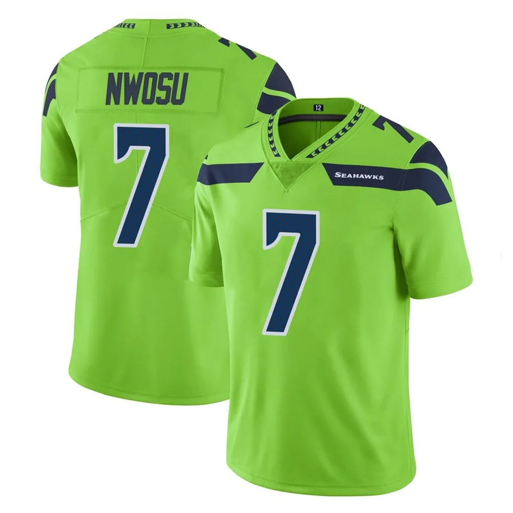 Pkot S.Seahawks #7 Uchenna Nwosu Player Green Limited Color Rush Home Game Stitched Jerseys