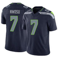 Pkot S.Seahawks #7 Uchenna Nwosu Player Navy Limited Vapor F.U.S.E. Home Game Stitched Jerseys