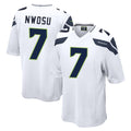 Pkot S.Seahawks #7 Uchenna Nwosu Player White Home Game Stitched Jerseys