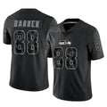 Pkot S.Seahawks #88 AJ Barner Player Black Limited Reflective Home Game Stitched Jerseys