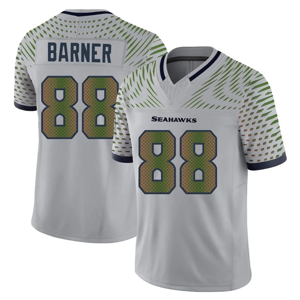 Pkot S.Seahawks #88 AJ Barner Player Grey Limited 2025 Rivalries Collection Home Game Stitched Jerseys