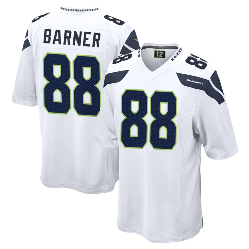 Pkot S.Seahawks #88 AJ Barner Player White Home Game Stitched Jerseys
