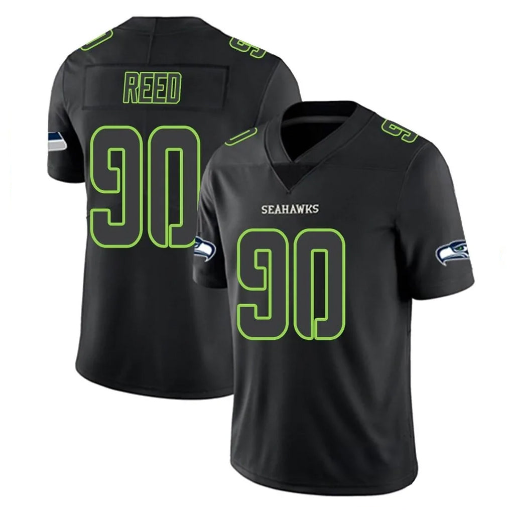 Pkot S.Seahawks #90 Jarran Reed Player Black Impact Limited Home Game Stitched Jerseys