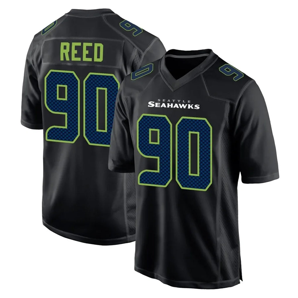 Pkot S.Seahawks #90 Jarran Reed Player Black Limited Fashion Home Game Stitched Jerseys
