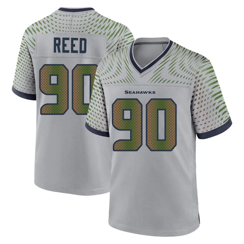 Pkot S.Seahawks #90 Jarran Reed Player Grey 2025 Rivalries Collection Home Game Stitched Jerseys