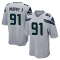 Pkot S.Seahawks #91 Byron Murphy II Player Gray Home Game Stitched Jerseys