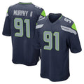 Pkot S.Seahawks #91 Byron Murphy II Player Navy Home Game Stitched Jerseys
