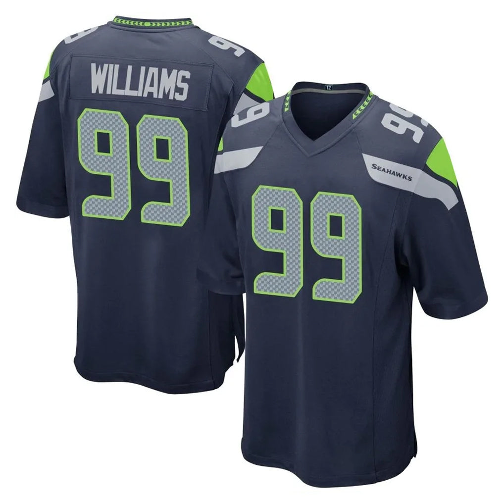 Pkot S.Seahawks #99 Leonard Williams Player Navy Home Game Stitched Jerseys