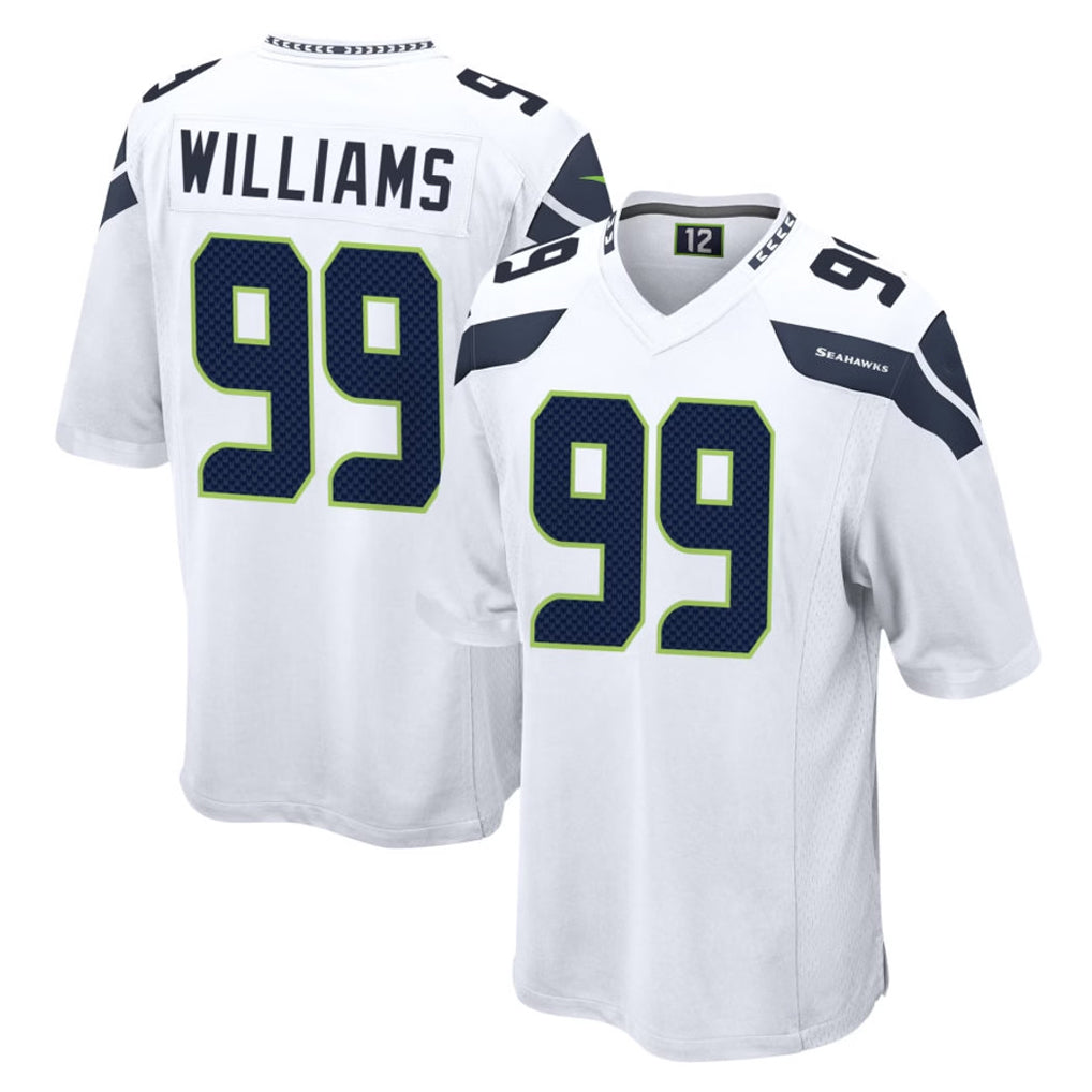 Pkot S.Seahawks #99 Leonard Williams Player White Home Game Stitched Jerseys