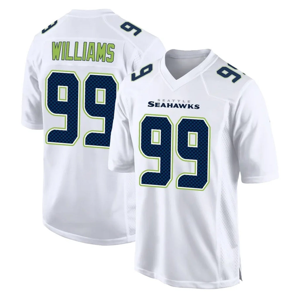 Pkot S.Seahawks #99 Leonard Williams Player White Tundra Fashion Home Game Stitched Jerseys