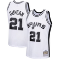 Pkot SA.Spurs #21 Tim Duncan Mitchell & Ness White 199899 Hardwood Classics Swingman Stitched Jerseys