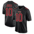 Pkot SF.49ers #10 Mac Jones Player Black Fashion Home Game Stitched Jerseys
