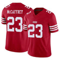 Pkot SF.49ers #23 Christian McCaffrey Player Red Limited Vapor F.U.S.E. Home Game Stitched Jerseys