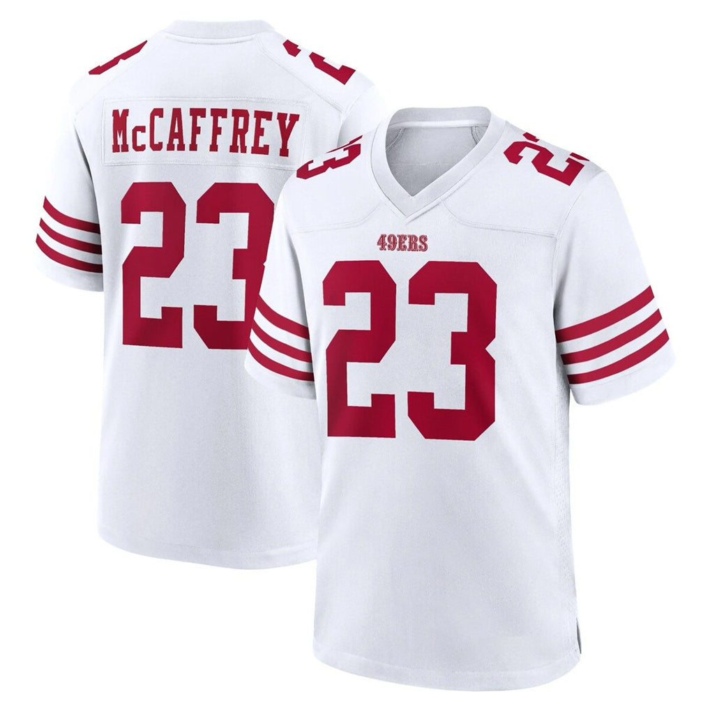 Pkot SF.49ers #23 Christian McCaffrey Player White Game Home Stitched Jerseys