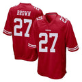 Pkot SF.49ers #27 Ji'Ayir Brown Player Red Home Game Stitched Jerseys