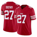 Pkot SF.49ers #27 Ji'Ayir Brown Player Red Limited Vapor F.U.S.E. Home Game Stitched Jerseys