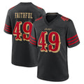 Pkot SF.49ers #49 The Faithful Player Black Rivalries Collection Home Game Stitched Jerseys