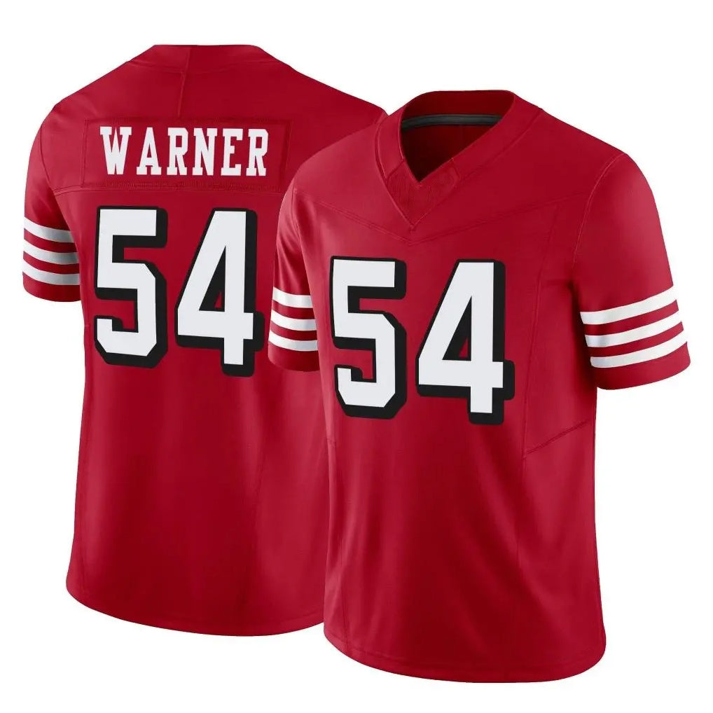 Pkot SF.49ers #54 Fred Warner Player Red Limited Alternate Vapor F.U.S.E. Home Game Stitched Jerseys