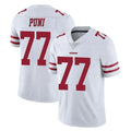 Pkot SF.49ers #77 Dominick Puni Player White Limited Vapor Untouchable Home Game Stitched Jerseys