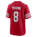 Pkot SF.49ers #8 Steve Young Scarlet Retired Player Game Puhic Stitched Jerseys