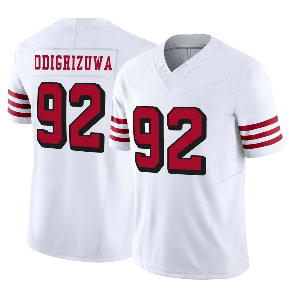 Pkot SF.49ers #92 Osa Odighizuwa Player White Limited Alternate Vapor F.U.S.E. Home Game Stitched Jerseys