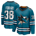 Pkot SJ.Sharks #38 Mario Ferraro Teal Home Breakaway Player Jerseys