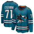 Pkot SJ.Sharks #71 Macklin Celebrini Teal Home Breakaway Jerseys
