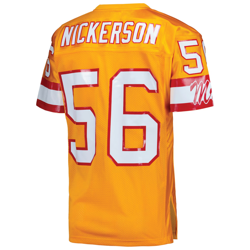 Pkot TB.Buccaneers 1993 #56 Hardy Nickerson Mitchell & Ness Orange Authentic Throwback Retired Player Stitched Jerseys