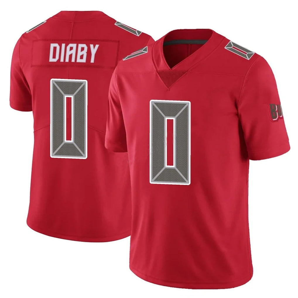 Pkot TB.Buccaneers #0 Yaya Diaby Player Red Limited Color Rush Home Game Stitched Jerseys
