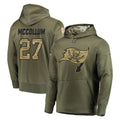 Pkot TB.Buccaneers #27 Zyon McCollum Player Olive Salute to Service Pullover Hoodie Home Game Stitched Jerseys