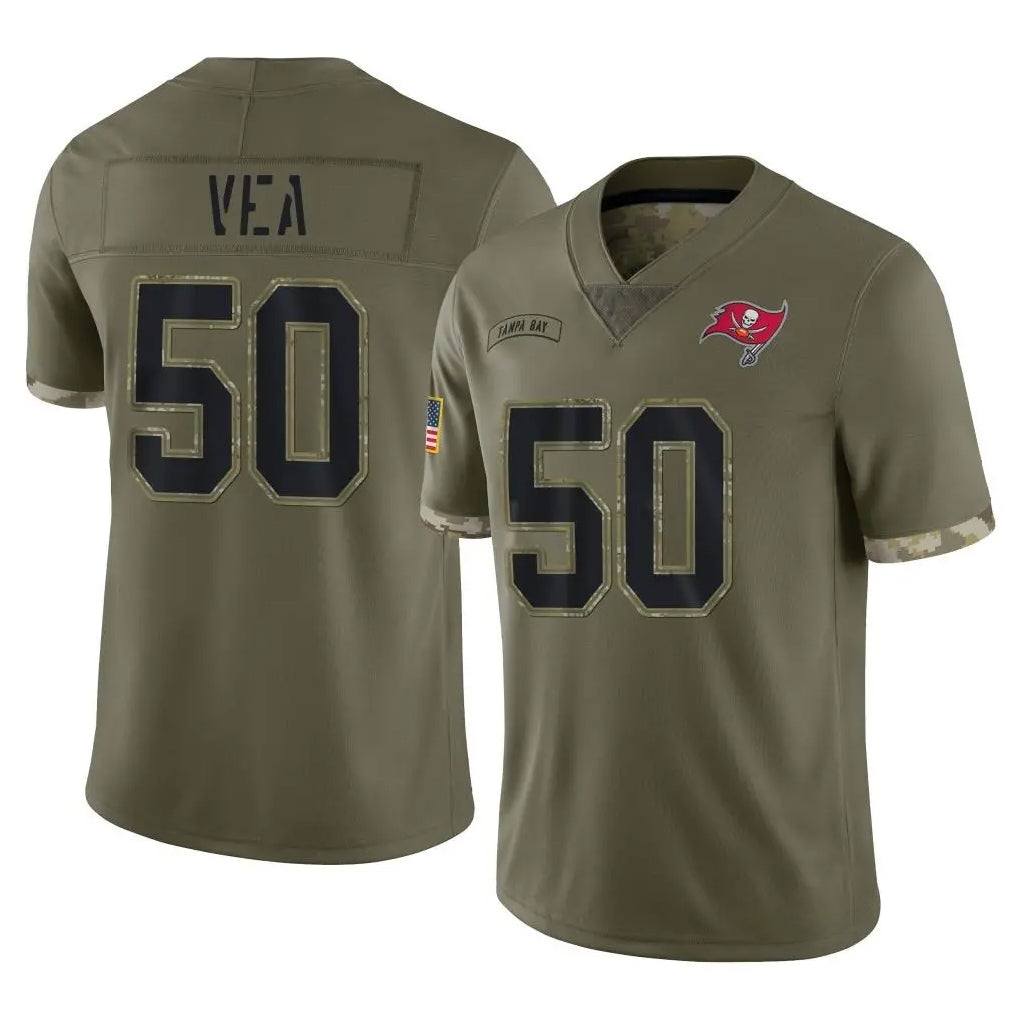 Pkot TB.Buccaneers #50 Vita Vea Player Olive Limited Salute To Service Home Game Stitched Jerseys