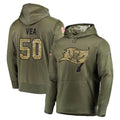Pkot TB.Buccaneers #50 Vita Vea Player Olive Salute to Service Pullover Hoodie Home Game Stitched Jerseys