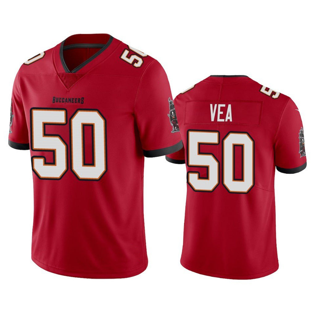 Pkot TB.Buccaneers #50 Vita Vea Player Red Limited Vapor Home Game Stitched Jerseys