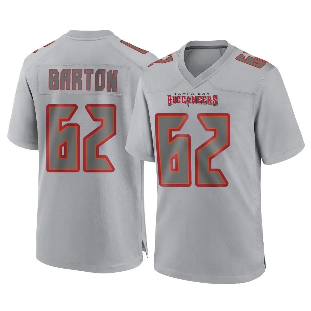 Pkot TB.Buccaneers #62 Graham Barton Player Gray Atmosphere Fashion Home Game Stitched Jerseys