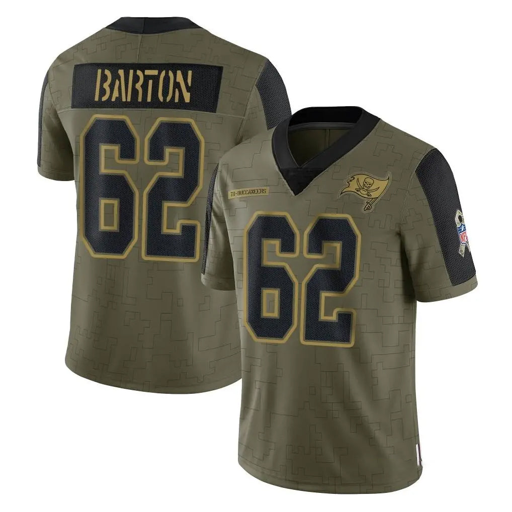 Pkot TB.Buccaneers #62 Graham Barton Player Olive Salute To Service Limited Game Stitched Jerseys