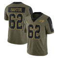 Pkot TB.Buccaneers #62 Graham Barton Player Olive Salute To Service Limited Game Stitched Jerseys